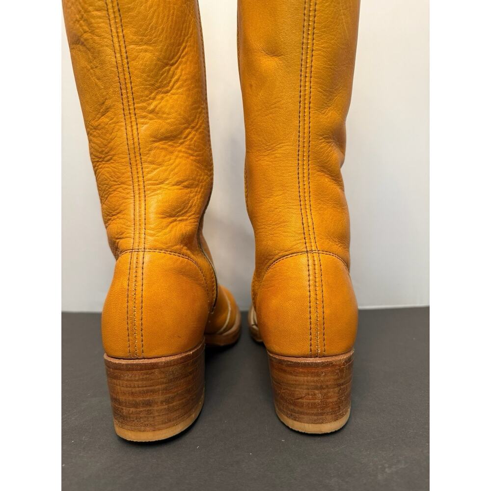 Vintage Frye Campus Boots 1970s Light Tan Size 7B Never Treated Excellent Cond. - Picture 8 of 16